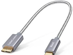 CableCreation Short USB C Hard Drive Cable 1FT