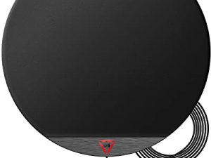 2022 Amplified HD Digital Round TV Antenna Long 350 Miles Range - Support 4K 1080p Fire tv Stick and All Older TV's - Indoor Smart Switch Amplifier Signal Booster - 18ft HDTV Cable/AC Adapter