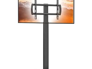 Universal Floor TV Stand with Mount 80 Degree Swivel Height Adjustable and Space Saving Design for Most 27 to 65 inch LCD