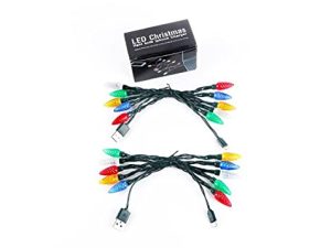 YAGE Tale LED Christmas Light Phone Charger Cord USB and Bulb Charging Cable 50inch 10led Multicolor Bulbs Compatible with Phone5
