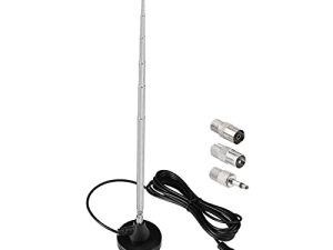 Bingfu Strong Magnetic Base FM Radio Antenna Telecopic for Pioneer Onkyo Yamaha Marantz Sherwood Indoor Digital HD Radio FM Radio Bluetooth Home Stereo Receiver AV Audio Video Home Theater Tuner