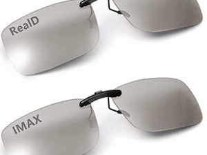 AoHeng 3D Clip on Glasses for Movies/Theater/Cinema/Passive 3D TV(2Pack)