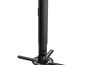 suptek Black Projector Ceiling Mount Bracket Fits Flat or Sloped Ceiling Height Adjustable with Extendable Length for LCD/DLP Projectors (PR05B)