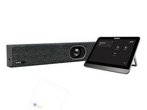 TWA Yealink Bundle of A20-020-TEAMS Zoom Collaboration bar with CTP18 Touch Panel with Microfiber Cloth Works with Zoom