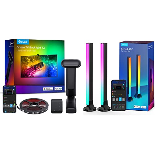 Govee Envisual TV Backlight T2 with Dual Cameras Bundle RGBIC TV Light Bars Govee Envisual TV Backlight T2 with Dual Cameras Bundle RGBIC TV Light Bars