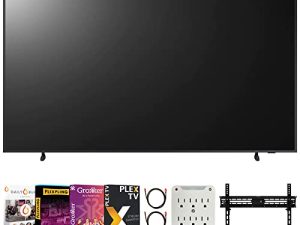 SAMSUNG QN55LS03BAFXZA 55 inch The Frame QLED 4K UHD Quantum HDR Smart TV 2022 Bundle with Premiere Movies Streaming + 37-100 Inch TV Wall Mount + 6-Outlet Surge Adapter + 2X 6FT HDMI 2.0 Cable