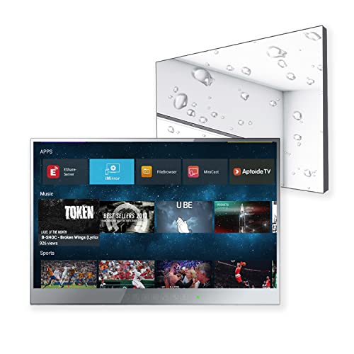elecsung 22 inch Smart TV for Bathroom Mirror IP66 Waterproof Full HD with Wi-fi and Bluetooth (ATSC) Tuner (Android 7.1) elecsung 22 inch Smart TV for Bathroom Mirror IP66 Waterproof Full HD with Wi-fi and Bluetooth (ATSC) Tuner (Android 7.1)