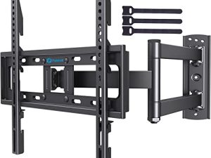 Pipishell Full Motion TV Wall Mount for Most 26-60 inch Flat & Curved TVs up to 77 lbs