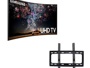 SAMSUNG 55-Inch Class 7 Series Curved LED 4K 2160p UHD LED Smart Tizen TV HDR Motion Rate 120 Game Mode Bluetooth Works with Google Assistant + Free Wall Mount (No Stands) UN55RU7300FXZA (Renewed)