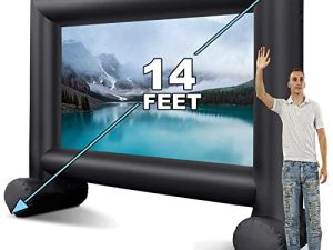 QILEBA 14 FT Inflatable Projector Movie Screen for Outside