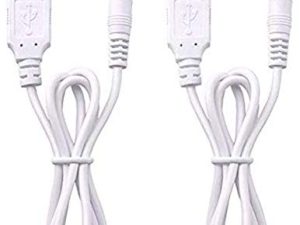 Replacement DC Charging Cable | USB Charger Cord - 2.5mm (2 Pack)