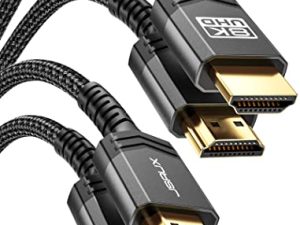 HDMI 2.1 Cables 8K 6FT 2-Pack,JSAUX 48Gbps 8K & 4K Ultra High Speed Cords(8K@60Hz 7680x4320