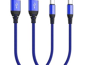 Short USB C Cable(0.5ft 2-Pack)