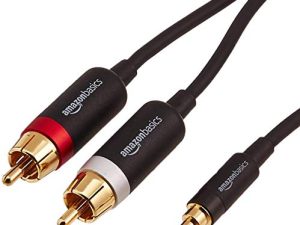 Amazon Basics 3.5mm to 2-Male RCA Adapter Audio Stereo Cable - 4 Feet