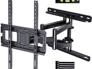 PERLESMITH TV Wall Mount Full Motion for 32-65 Inch Flat Curved Screen TVs