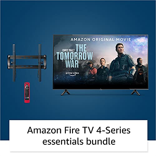 Amazon Fire TV 50" 4-Series 4K UHD smart TV bundle with Universal Tilting Wall Mount and Red Remote Cover Amazon Fire TV 50" 4-Series 4K UHD smart TV bundle with Universal Tilting Wall Mount and Red Remote Cover
