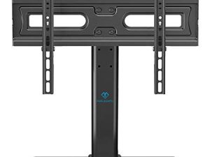 PERLESMITH Universal TV Stand Table Top TV Base for 32 to 60 inch LCD LED OLED 4K Flat Screen TVs-Height Adjustable TV Mount Stand with Tempered Glass Base