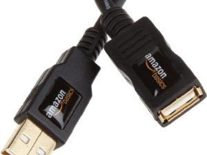 Amazon Basics USB 2.0 Extension Cable - A-Male to A-Female Adapter Cord - 6.5 Feet (2 Meters)
