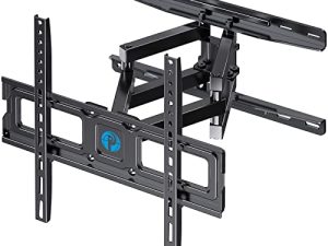 TV Wall Mount Full Motion Articulating Swivel Extension for Most 26-65 Inch Flat Curved TVs with Max VESA 400x400mm