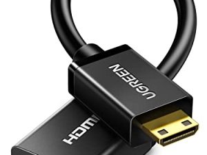 UGREEN Mini HDMI Adapter Mini HDMI to HDMI Female Cable 4K Compatible with Raspberry Pi Zero 2 W/W DSLR Camera Camcorder Graphics Video Card Laptop Pico Projector Tablet 8 Inch