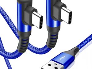 sweguard USB C Cable Right Angle 3.1A Fast Charging 2-Pack 3ft