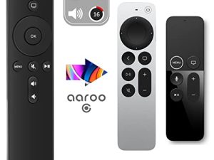 aarooGo [w/Home & Volume] Control for Apple TV 4K Player A1294 A1218/MA711 A1378/MC572 A1427/MD199 A1625/MGY52/MLNC2 A1842/MQD22/MP7P2