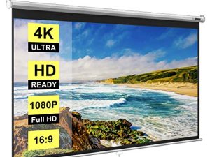 VIVOHOME 80 Inch Manual Pull Down Projector Screen