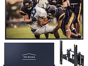 SAMSUNG Terrace QN65LST7TA 65" Outdoor QLED 4K UHD Smart TV with a Terrace VG-SDC65G 65" Dark Gray Dust Cover Terrace WMN-4277TT Full Motion Wall Mount for 65” TV (2020)