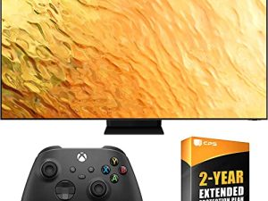 SAMSUNG 85" QN85QN800B Neo QLED 8K Smart TV (2022) Ultimate Bundle with Xbox Wireless Controller (Carbon Black) and Premium 2 YR CPS Enhanced Protection Pack