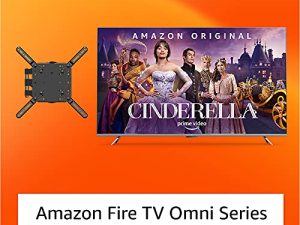 Amazon Fire TV 65" Omni Series 4K UHD smart TV bundle with Full Motion Wall Mount and Red Remote Cover