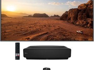 Hisense 100L5G 100" 4K Ultra-Short-Throw Laser TV & 100'' DLT100B 1.0 Gain ALR Screen Bundle with 2 YR CPS Enhanced Protection Pack