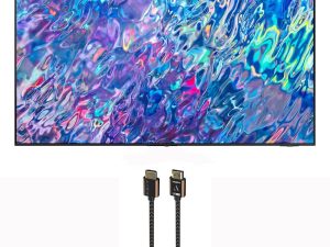 SAMSUNG QN65QN85BAFXZA 65" 4K Neo QLED UHD Smart TV in Titan Black with an Austere 3S-4KHD2-2.5M III Series 4K HDMI 2.5m Cable (2022)