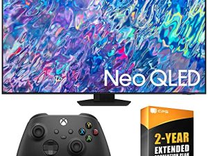 SAMSUNG QN85BA 55" Neo QLED 4K Mini LED Quantum HDR Smart TV (2022) Ultimate Bundle with Xbox Wireless Controller (Carbon Black) and Premium 2 YR CPS Enhanced Protection Pack